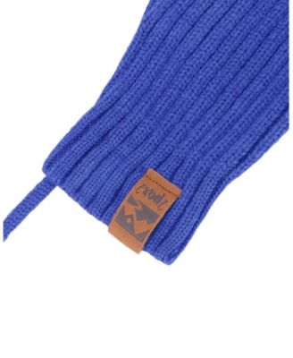  Boys' Rib Knit Mittens with Cord - Baby