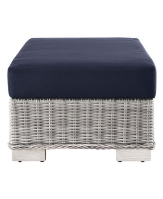  Conway Outdoor Patio Wicker Rattan Ottoman