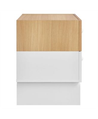  Nolia 2-Drawer Color Block Nightstand