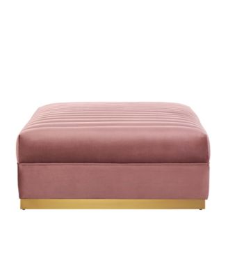  Sanguine Channel Tufted Performance Velvet Modular Sectional Sofa Ottoman