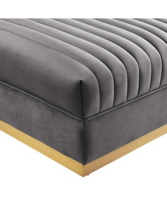  Sanguine Channel Tufted Performance Velvet Modular Sectional Sofa Ottoman