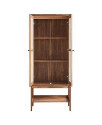  Capri Tall Wood Grain Standing Storage Cabinet