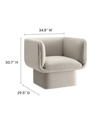  Tate Performance Velvet Accent Chair