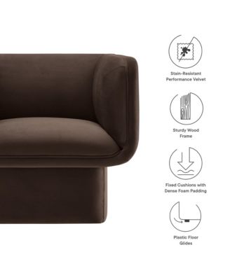  Tate Performance Velvet Accent Chair