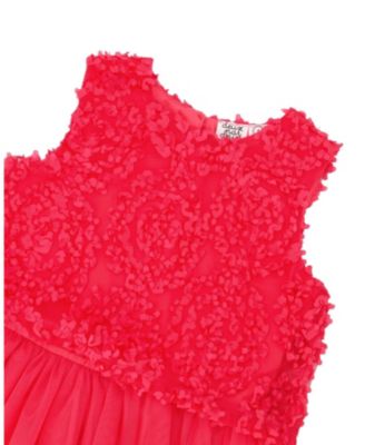  Girls' Sleeveless Textured Rosette Dress - Little Kid
