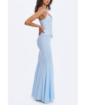  Aurielle Sweetheart Mermaid Peplum Maxi Dress