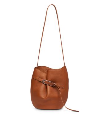 Leather Belted Bucket Bag