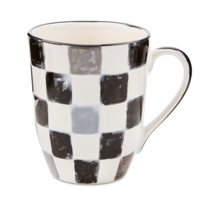 Black Check Mug