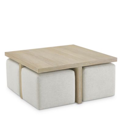 Dockside Cocktail Table with Four Ottomans