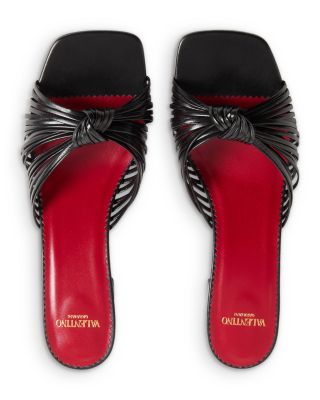 Women's Annet Knotted Multi Strap Leather Slide Sandals 