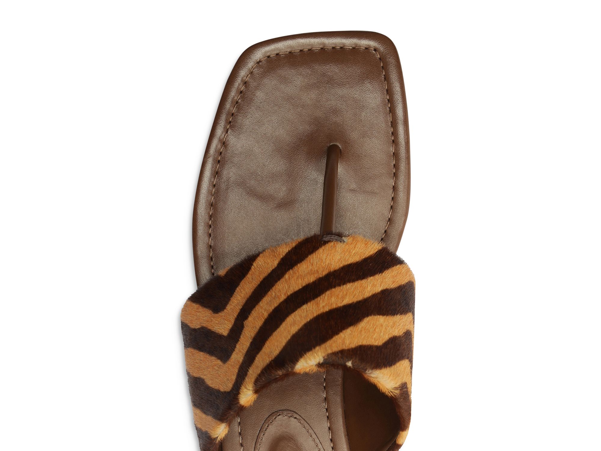 Women's Martha Animal Print Calf Hair Slide Sandals — Image 6