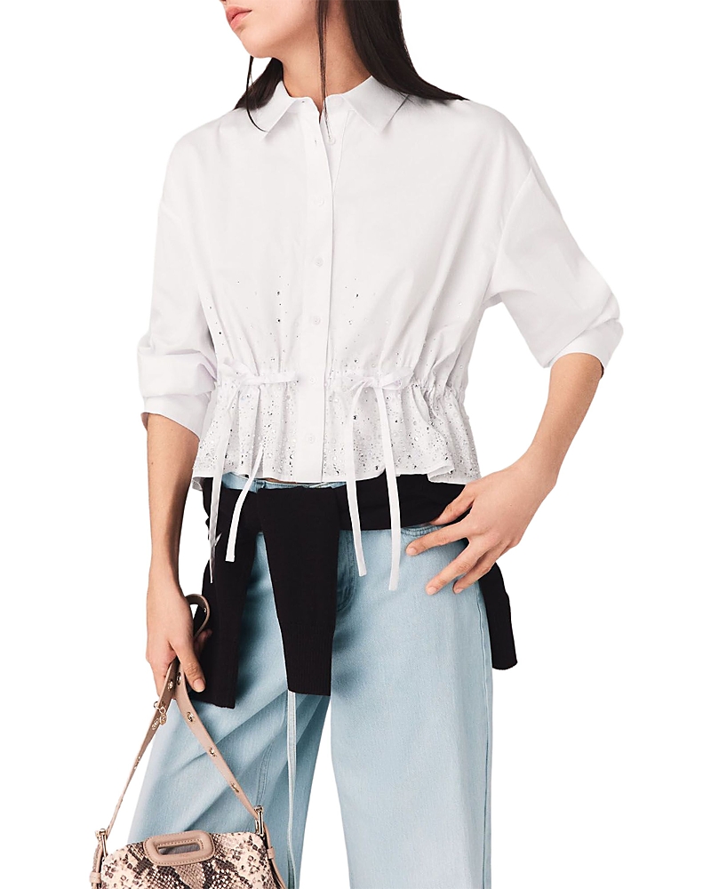 Maje Cisequino Rhinestone Shirt