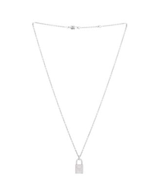 Amulettes Cadenas Pendant Necklace 18K White Gold with Diamonds, 15.75"