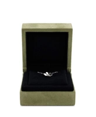  Mini Frivole Pendant Necklace 18K White Gold and Diamond, 0.6"