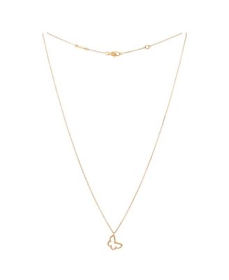  Sweet Alhambra Butterfly Pendant Necklace 18K Gold and Mother of Pearl, 16"