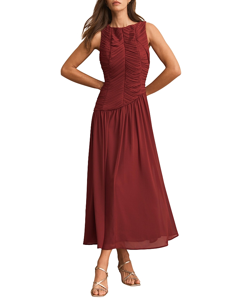 Mint Velvet Women's Ruched Detail Midi Dress
