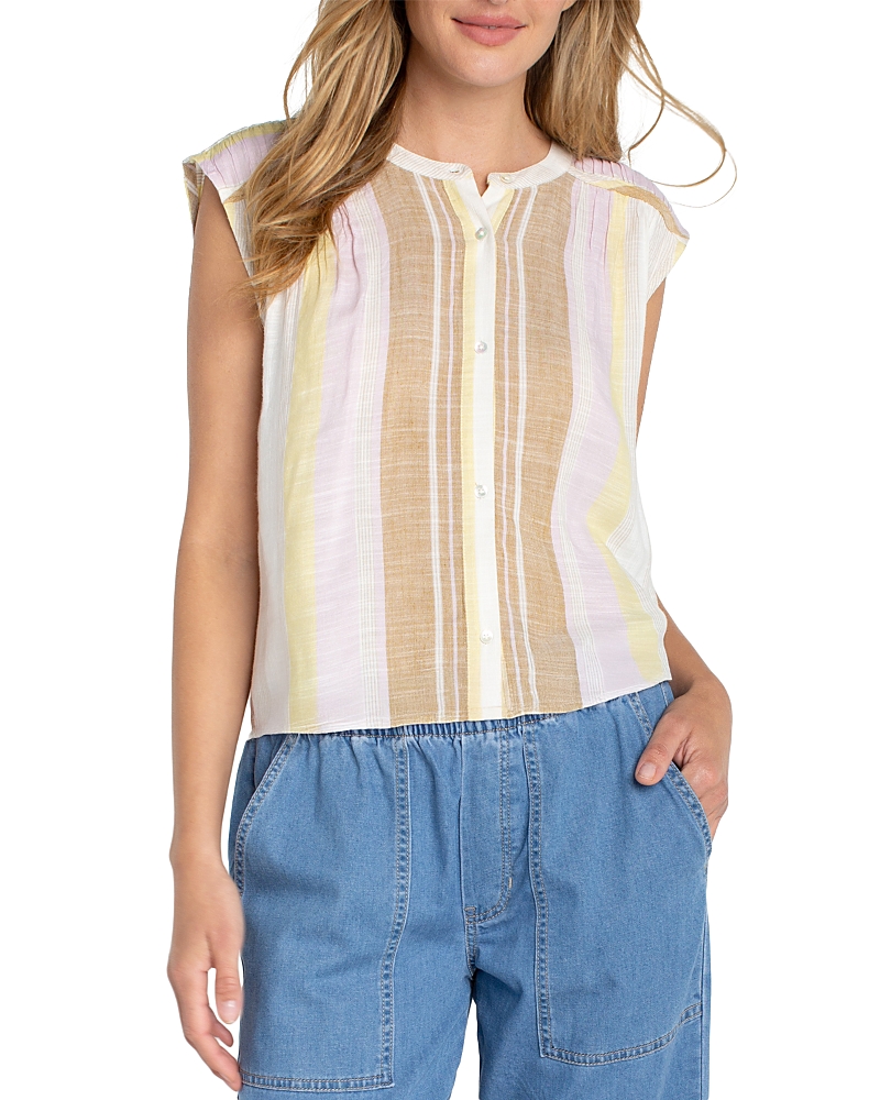 Liverpool Los Angeles Dolman Button Front Woven Blouse