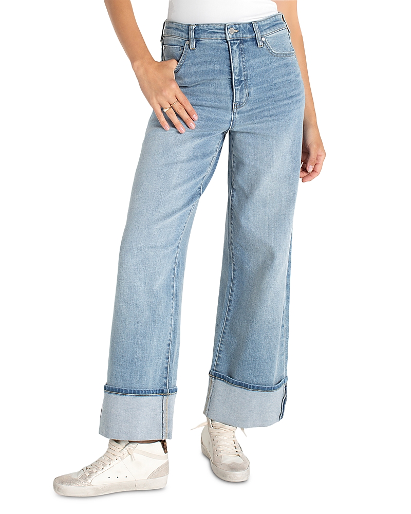 Liverpool Los Angeles Morgan High Rise Cuffed Wide Jeans in Rincon Beach