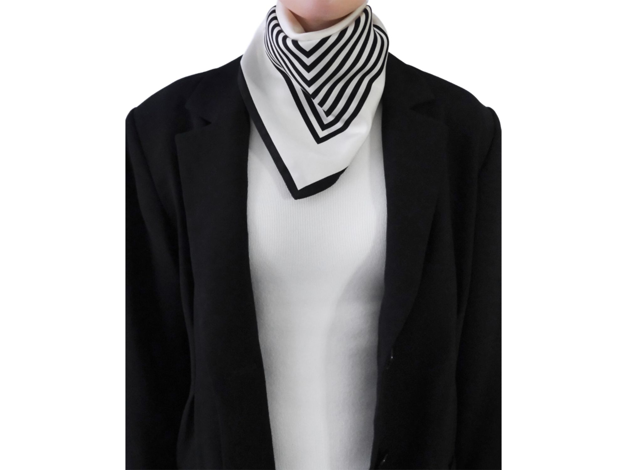 Striped Silk Scarf — Image 6