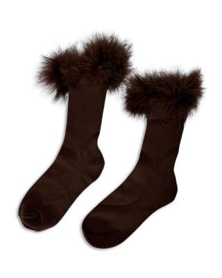 Frou Frou Faux Fur Trim Socks
