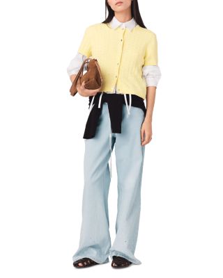 Mapilo Rhinestone Short Sleeve Cardigan