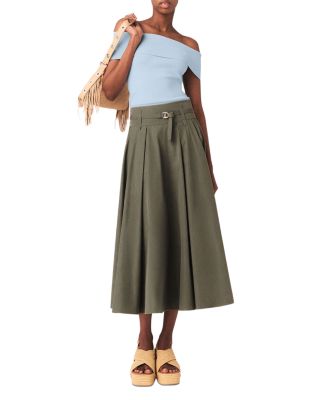 Jeji Belted Midi Skirt