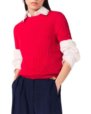Mapi Cable Knit Round Neck Sweater