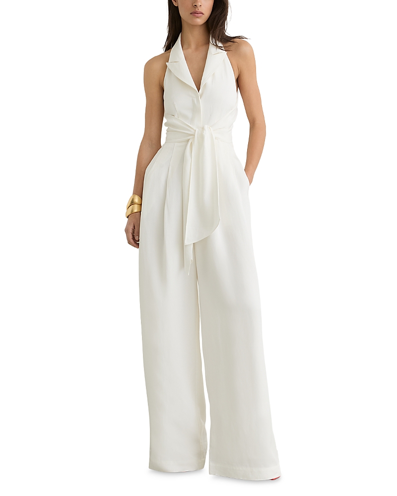 Reiss Taya Tie Front Jumpsuit