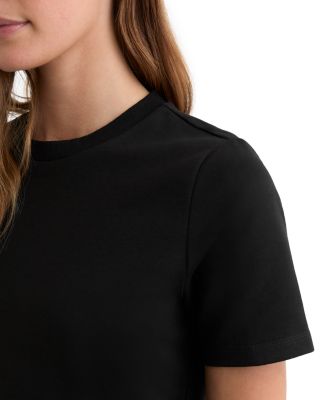 Plain Ribbed Neck T Shirt