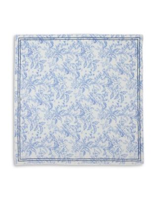 Floral Print Wool Blend Shawl 