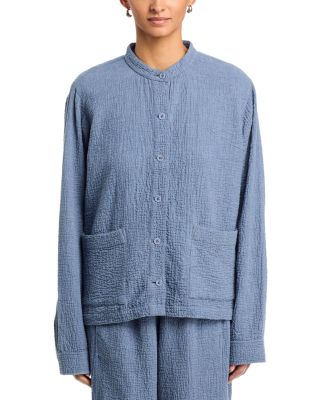 Mandarin Collar Shirt Jacket