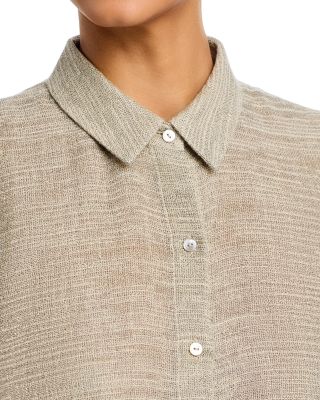 Classic Collar Elbow Sleeve Shirt