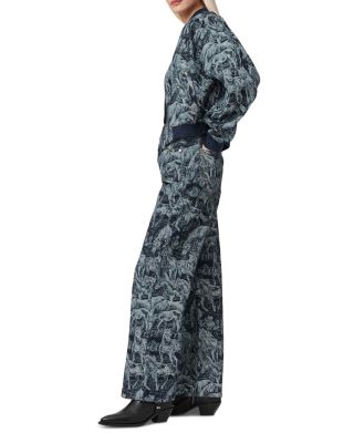 Blake High Rise Wide Jeans in Printed Indigo