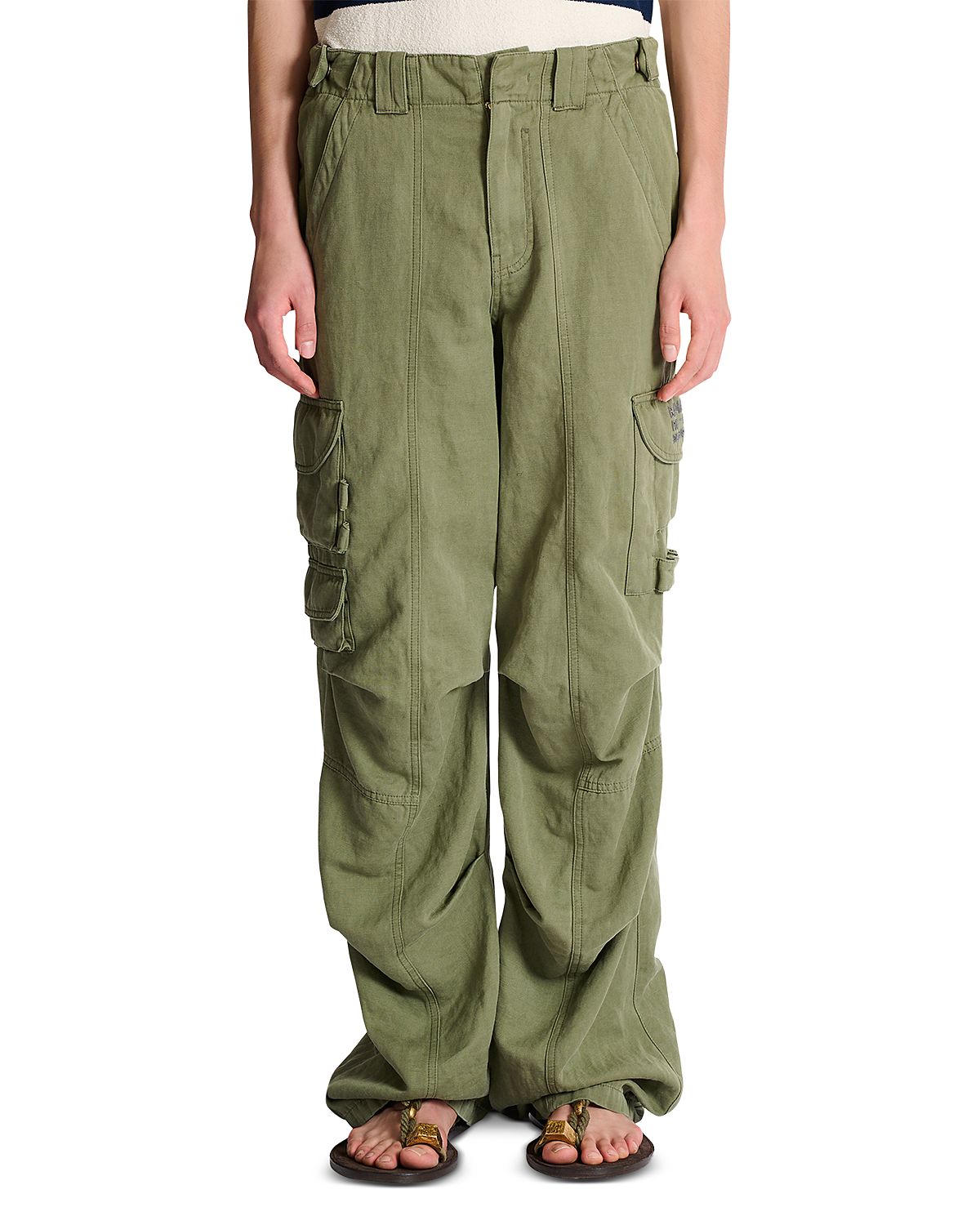 Balmain Cotton Linen Cargo Pants