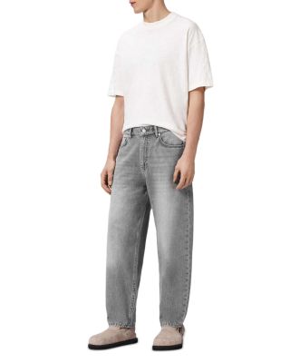 Regular Fit Curved Jeans in Washed Grey