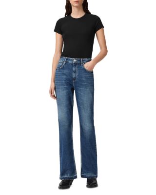 Fable High Rise Bootcut Jeans in Mid Indigo