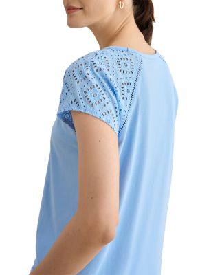 Ivana Eyelet Embroidered Top