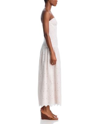 Damaris Eyelet Drop Waist Midi Dress - Exclusive