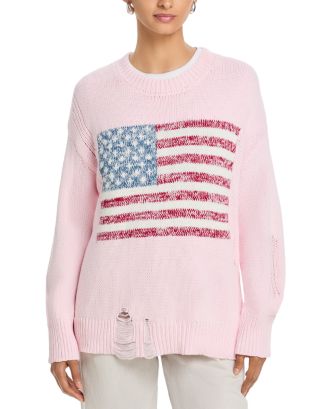 Vintage Havana Distressed American Flag Sweater | Bloomingdale's Women