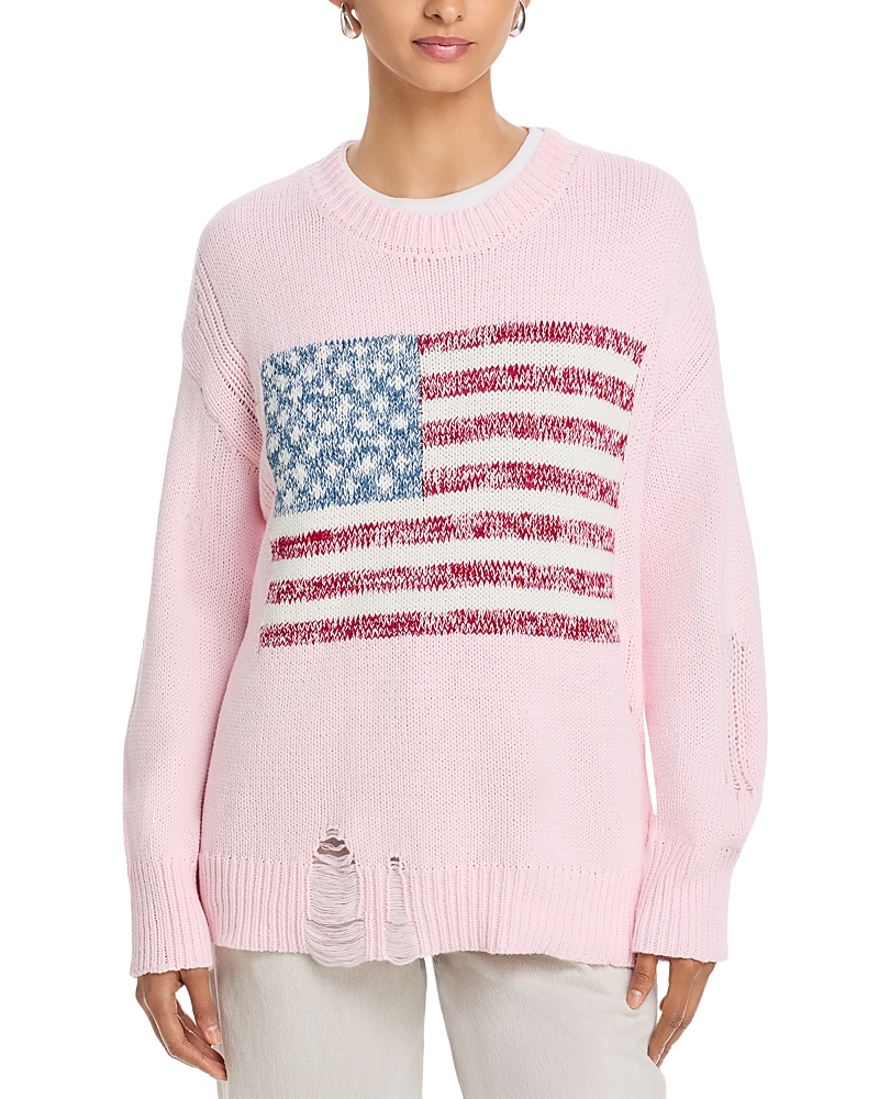 Vintage Havana Distressed American Flag Sweater