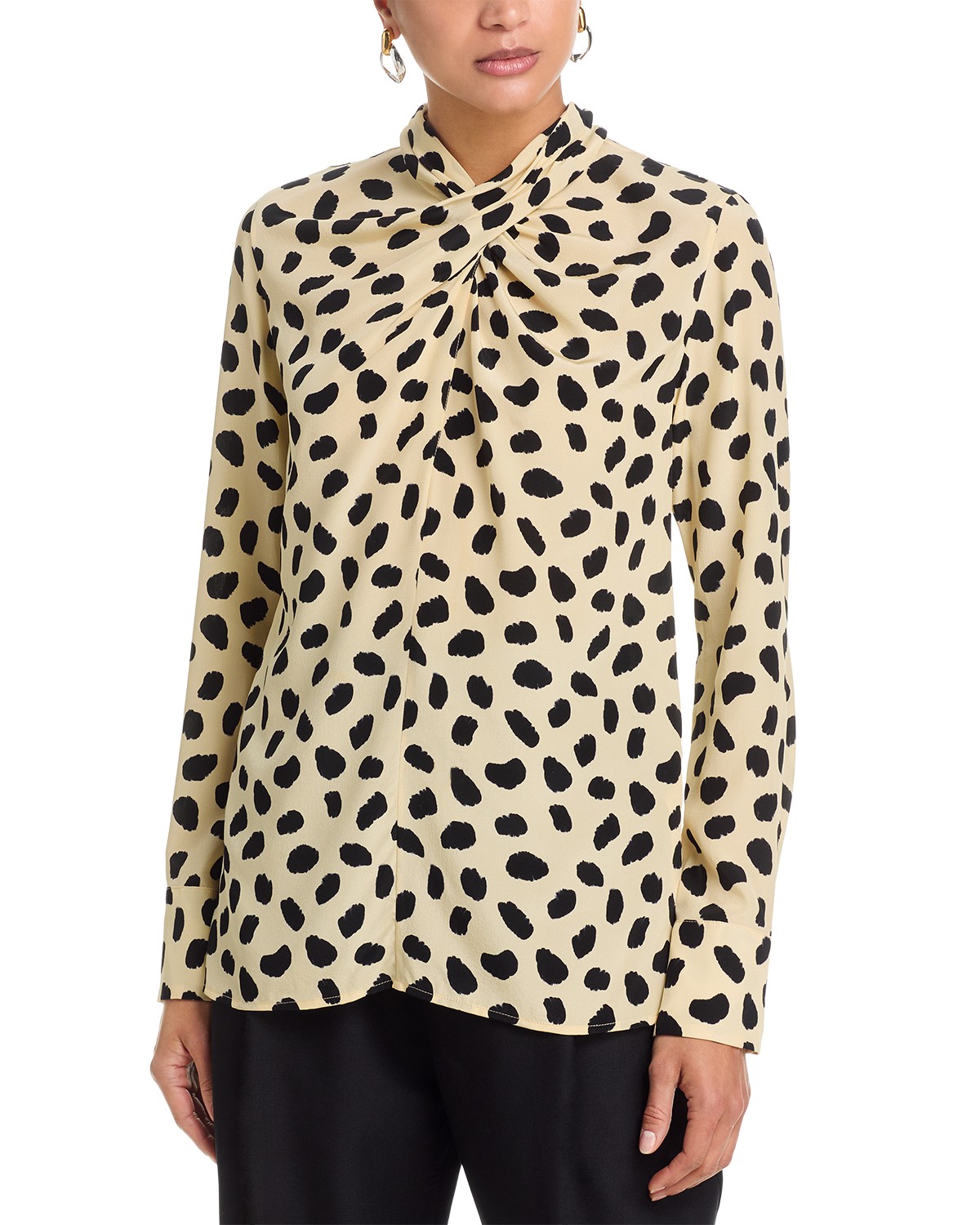Johanna Ortiz Heavenly Garden Silk Top in Black/Ecru