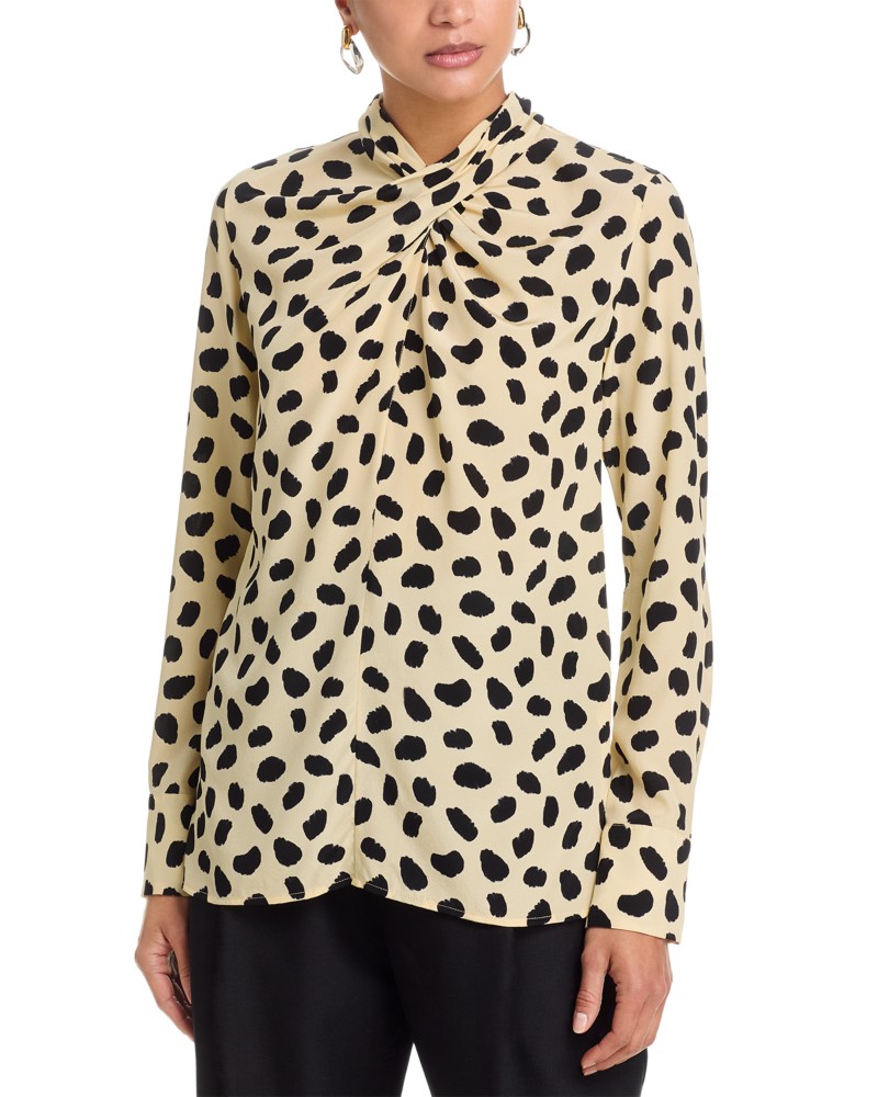 Johanna Ortiz Heavenly Garden Silk Top in Black/Ecru