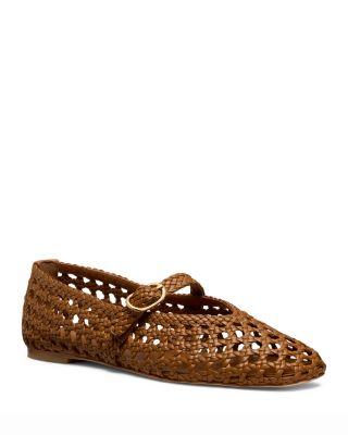 Women's Prim Woven Leather Ballet Flats