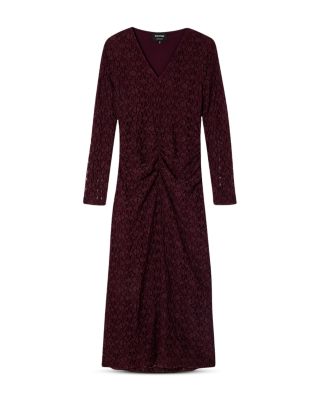 Ruched Bodice Lace Dress