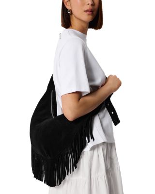 Sia Suede Fringe Shoulder Bag