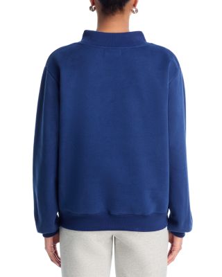 Denim Amber Varsity Mock Neck Sweatshirt