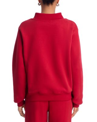 Crimson White Varsity Mock Neck Sweatshirt