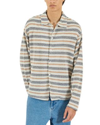 Speckled Stripe Knit Shirt