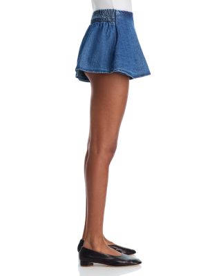 Paradise Found Denim Skort in Mid Indigo