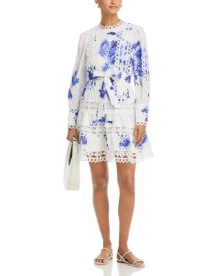 Linda Printed Long Sleeve Mini Dress